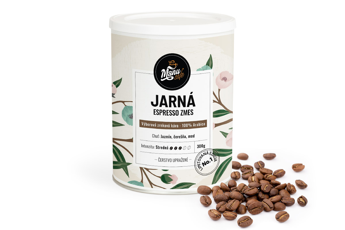 E-shop JARNÁ ESPRESSO ZMES - dárková dóza 300 g